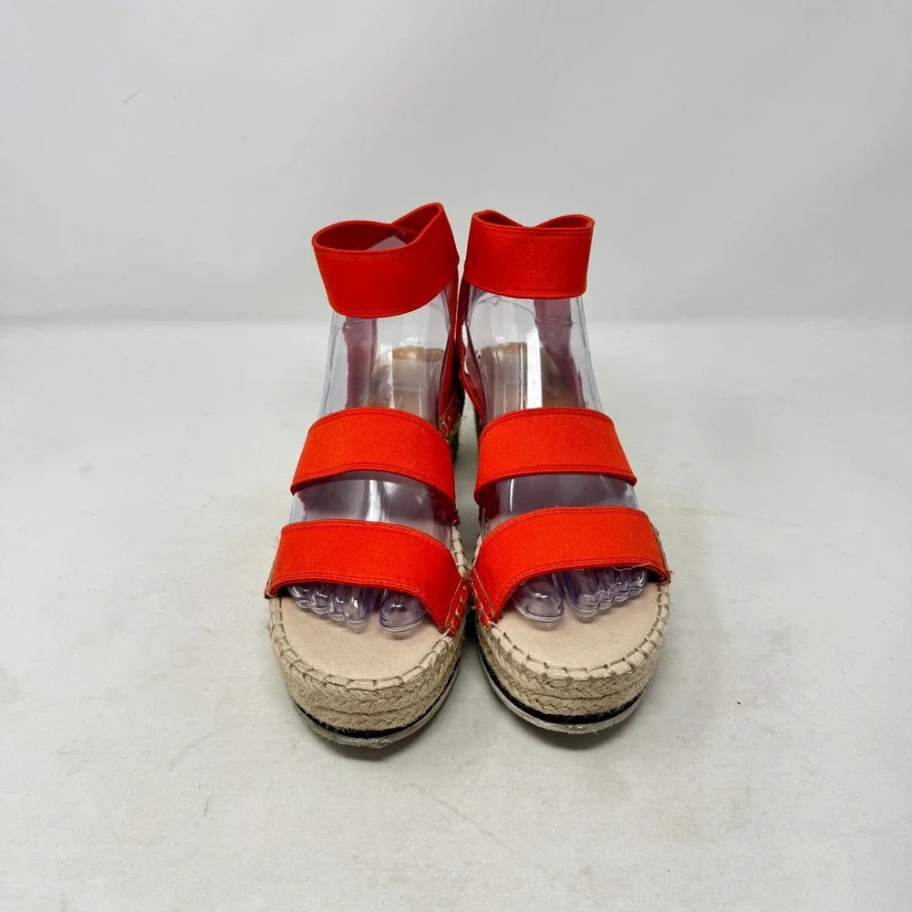 Dolce Vita Espadrille Platform Sandals Red 8.5 Elastic Straps Summer Vacation